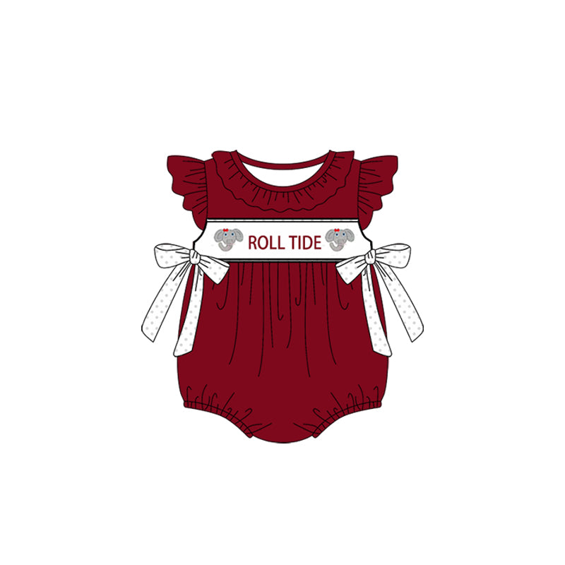 Custom Moq 3 Football Item Roll Tide Elephant Maroon sibling clothes