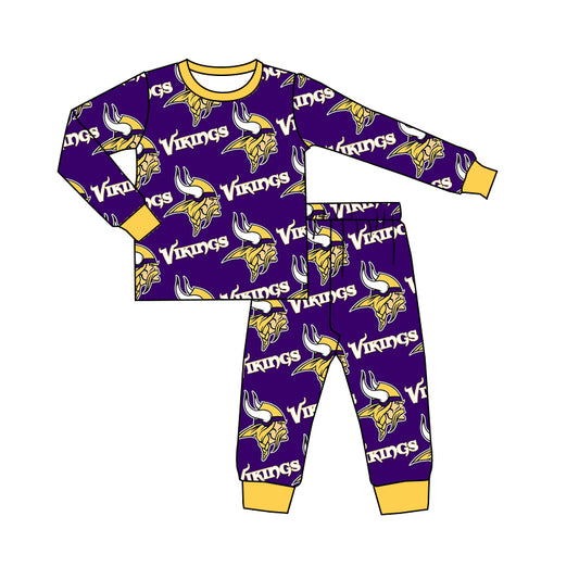 custom S 8.19 Purple long sleeve pants boys set