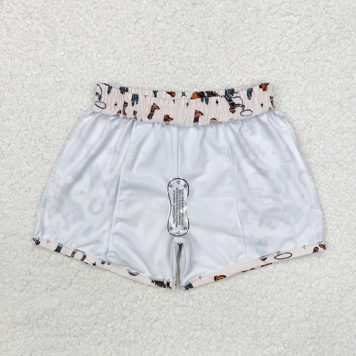 S0461 Western rodeo cactus boys swimming trunk