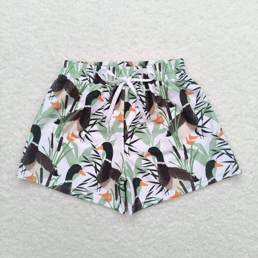 S0267 Hunting mallard shorts boys swimming trunk