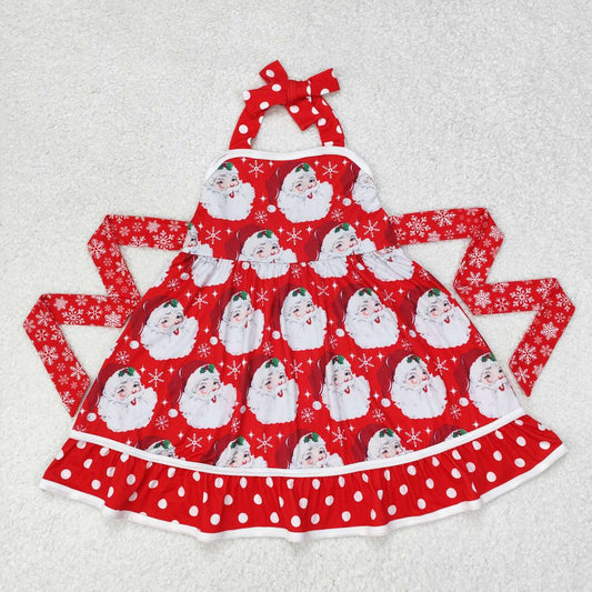 GSD1345 Christmas Santa red girls dress