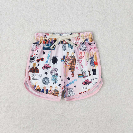 SS0255 country singer TS pink girls shorts