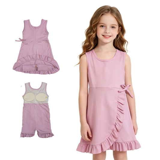 GSD3034 Yoga Light Pink Sleeveless Girls Dress