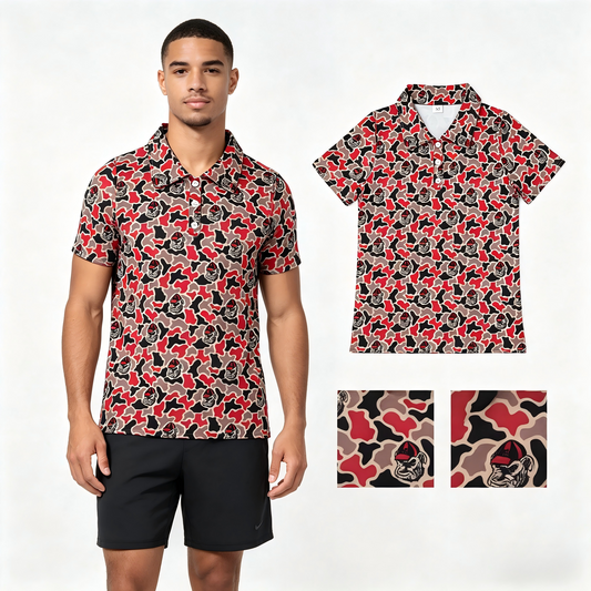 BT1718 Team Camo Short Sleeve Adult Man Top