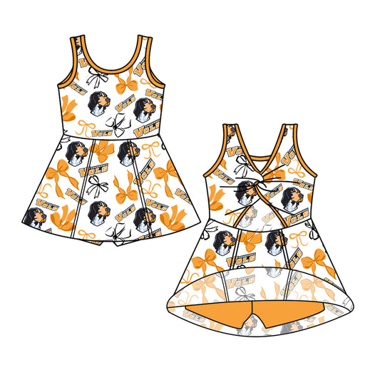 Custom Moq 3 Vols Bows Yoga Skorts Girls Dress