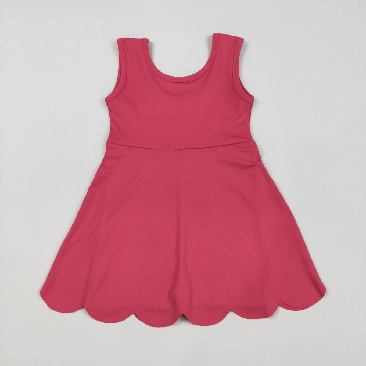 GSD2352 hot pink sleeveless yoga girls dress with shorts