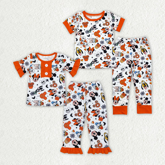 Halloween cartoon M pajamas RTS sibling clothes