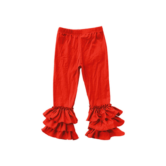 Custom Watermelon red ruffles girls pants