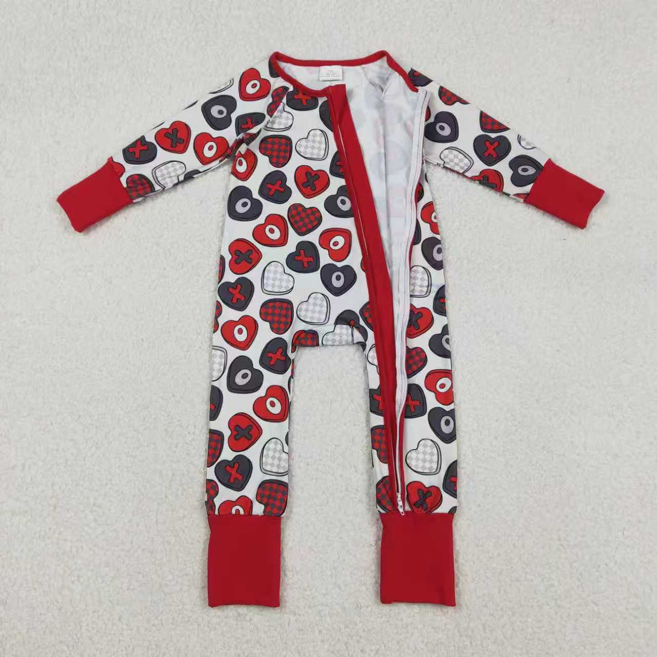 Valentine's Day Heart Girls Romper RTS sibling clothes