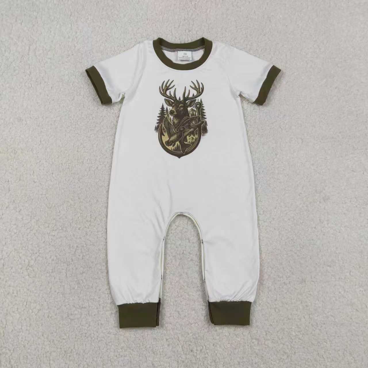 Hunting Style Boys Romper RTS Sibling Clothes