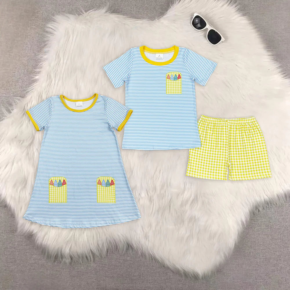 back to school pen Sibling Clothes RTS