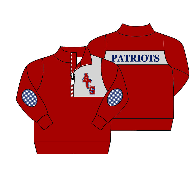 custom S 8.9 Team red long sleeve kids top