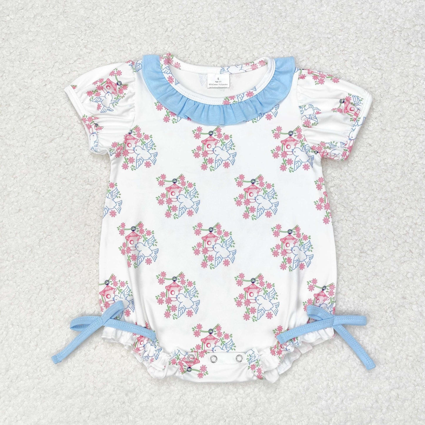 peace bird flowers RTS sibling clothes