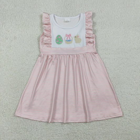 GSD2957 Easter bunny rabbit egg pink sleeveless girls dress