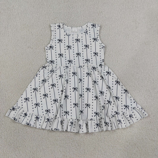 GSD4153 Black Bows Sleeveless Girls Dress
