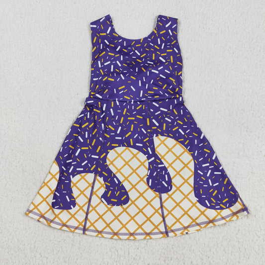 GSD2752 yoga ice purple sleeveless skorts girls dress