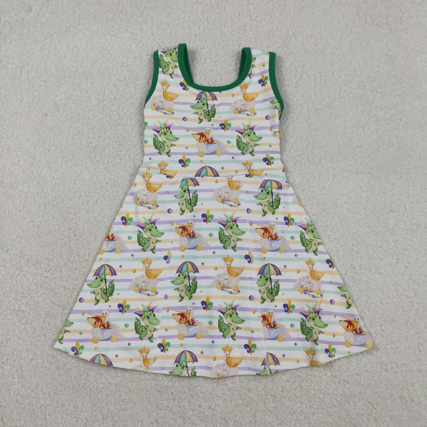 GSD2950 yoga Mardi Gras sleeveelss skorts girls dress