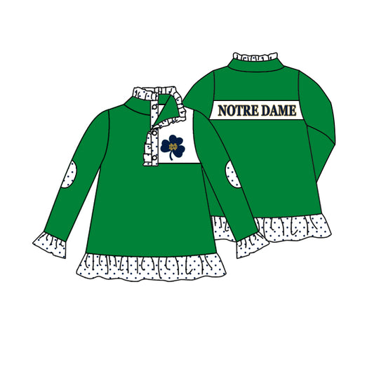 custom S 9.14 Green long sleeve girls pullover