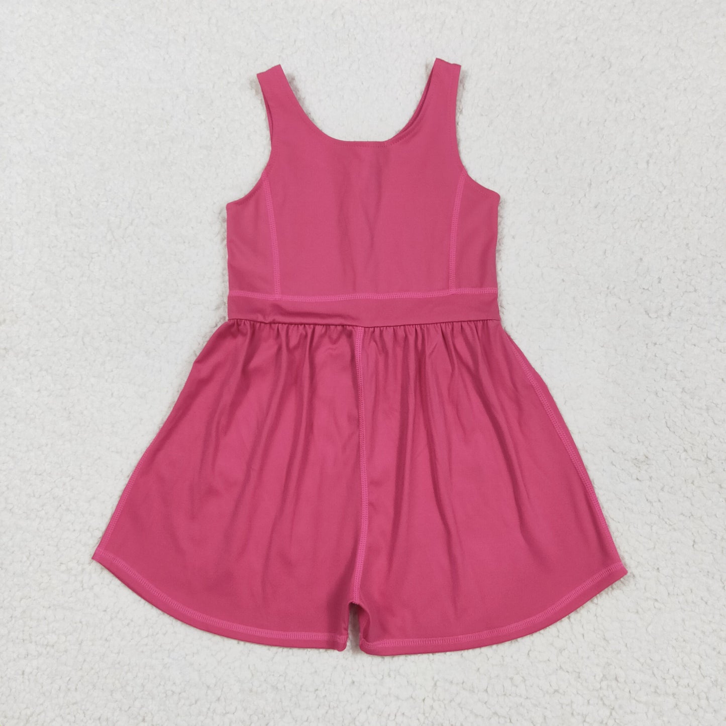 SR3022 yoga solid color hot pink girls jumpsuits