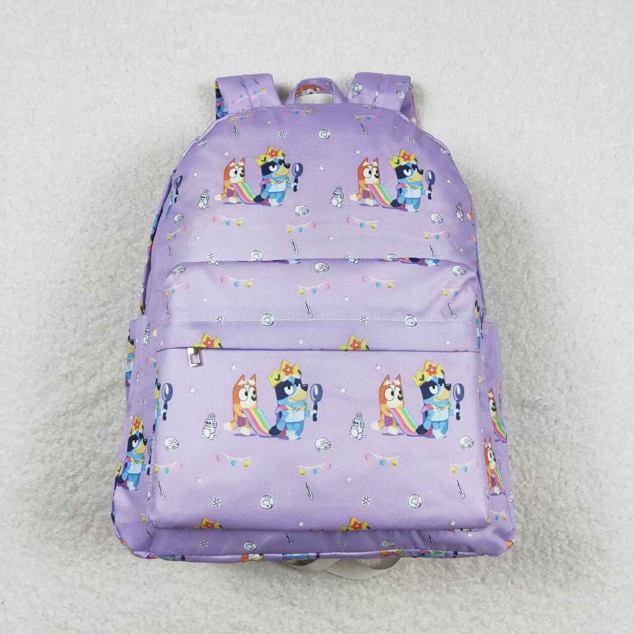 BA0058 cartoon blue dog purple kids bag