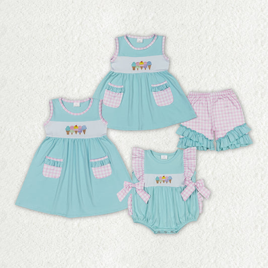 embroidery ice blue RTS sibling clothes