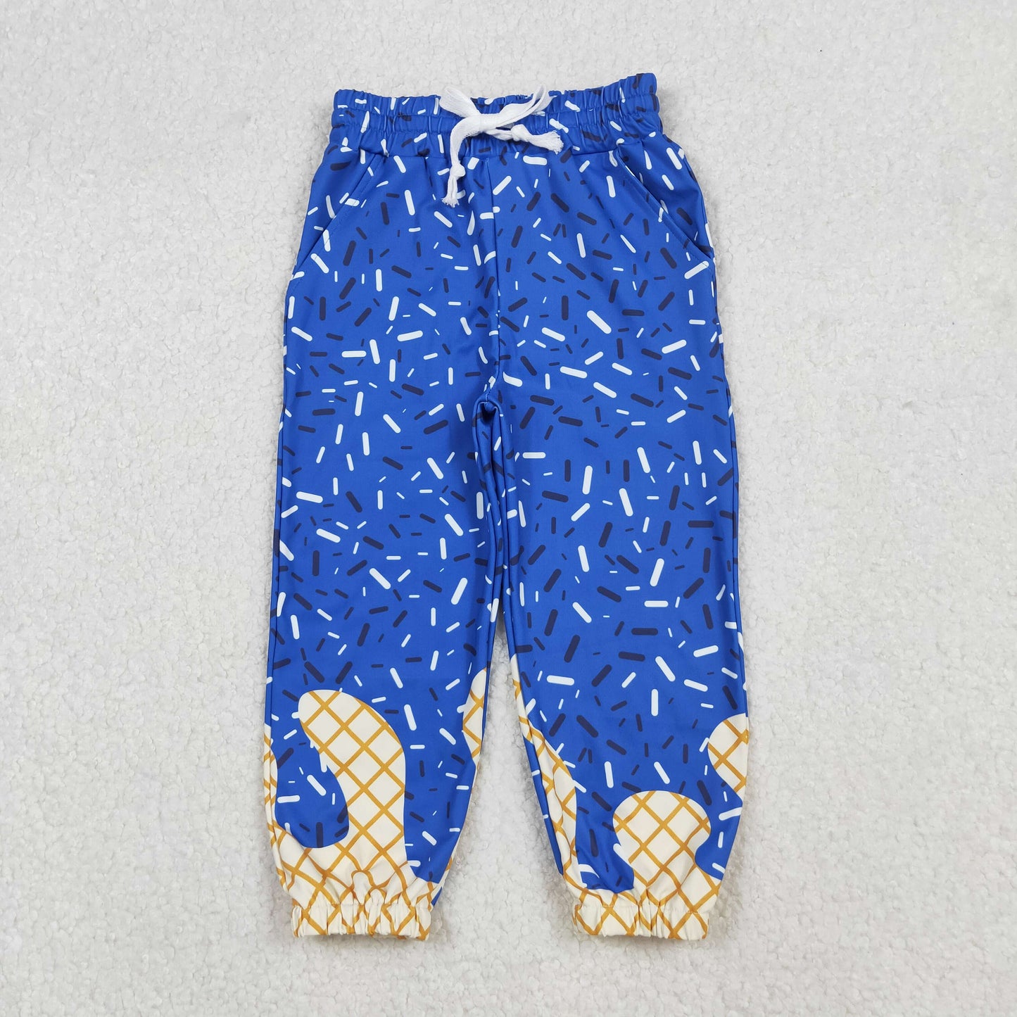 P0818 yoga blue sprinkles ice girls pants