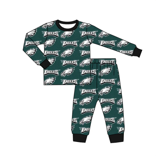 custom S 8.19 Green long sleeve pants boys set