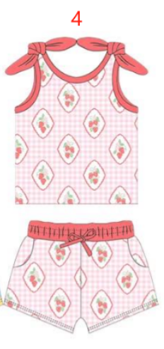 custom moq 3 each Summer flowers style girls set