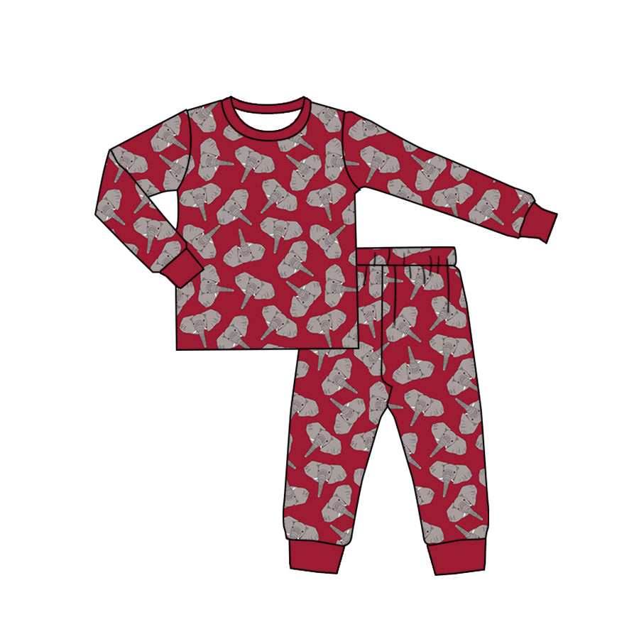 custom football team alabama maroon long sleeve pants boys pajamas