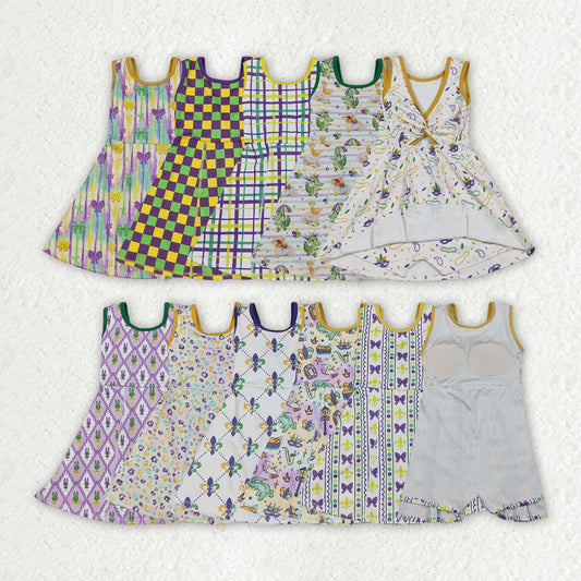 Yoga Mardi Gras Skorts Girls Dress Sibling Clothes RTS