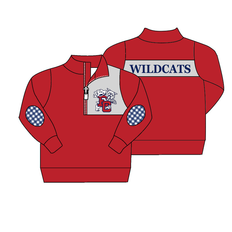 8.2 Custom Team 05 red long sleeve kids top