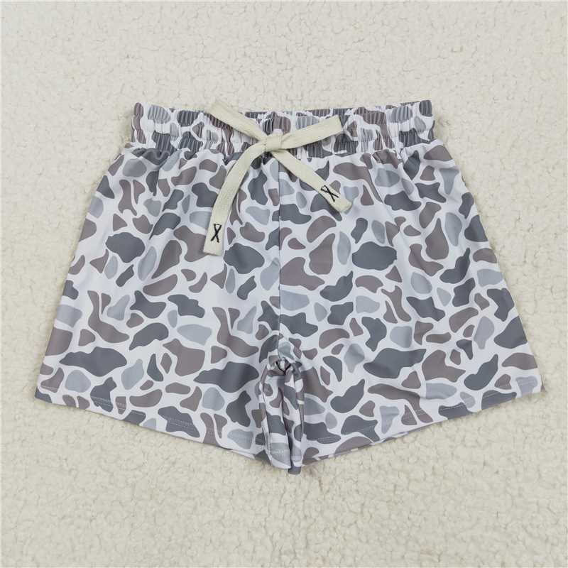 USA SHOP S0458 grey camo boys swimming trunk