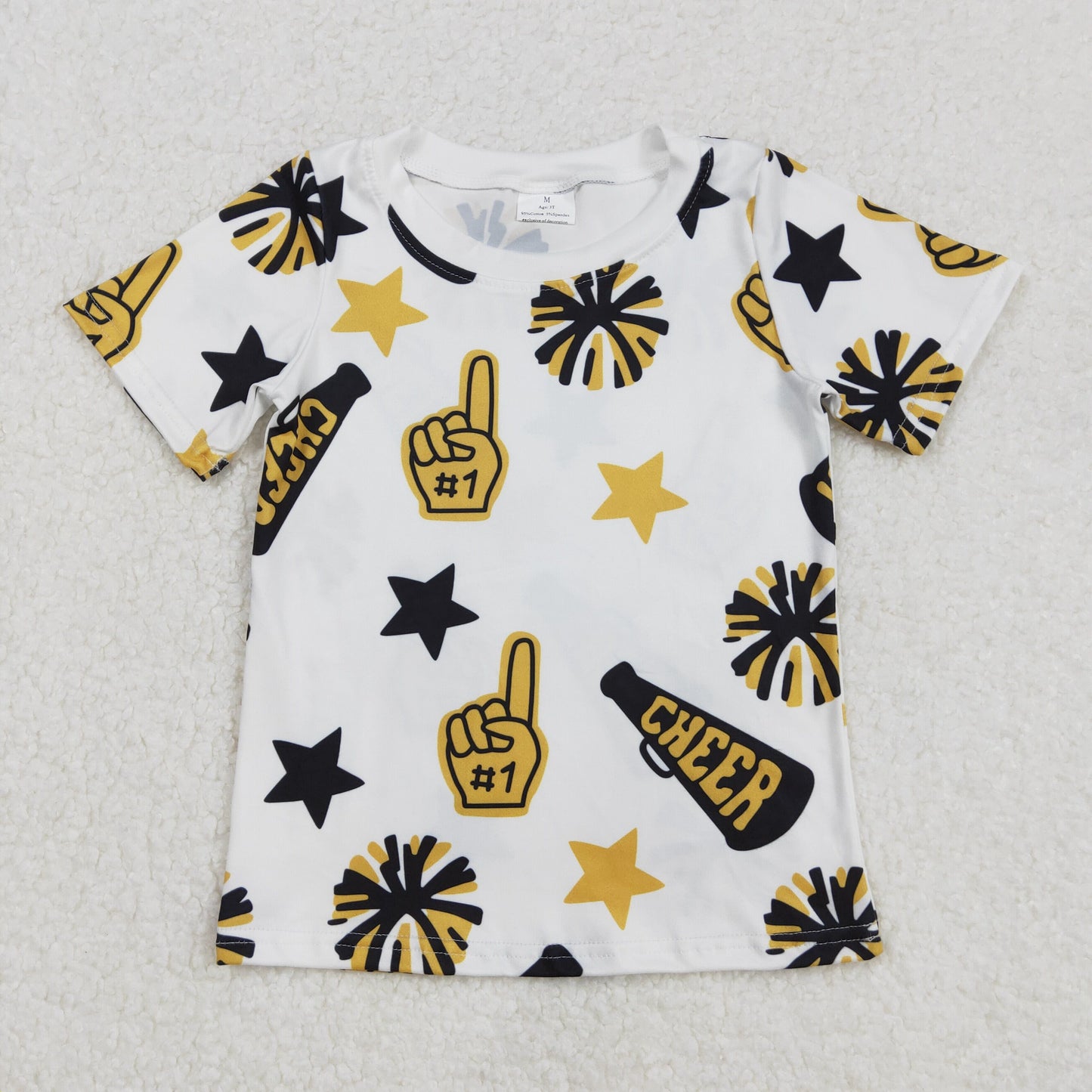 cheer star short sleeve girls top RTS Sibling Clothes