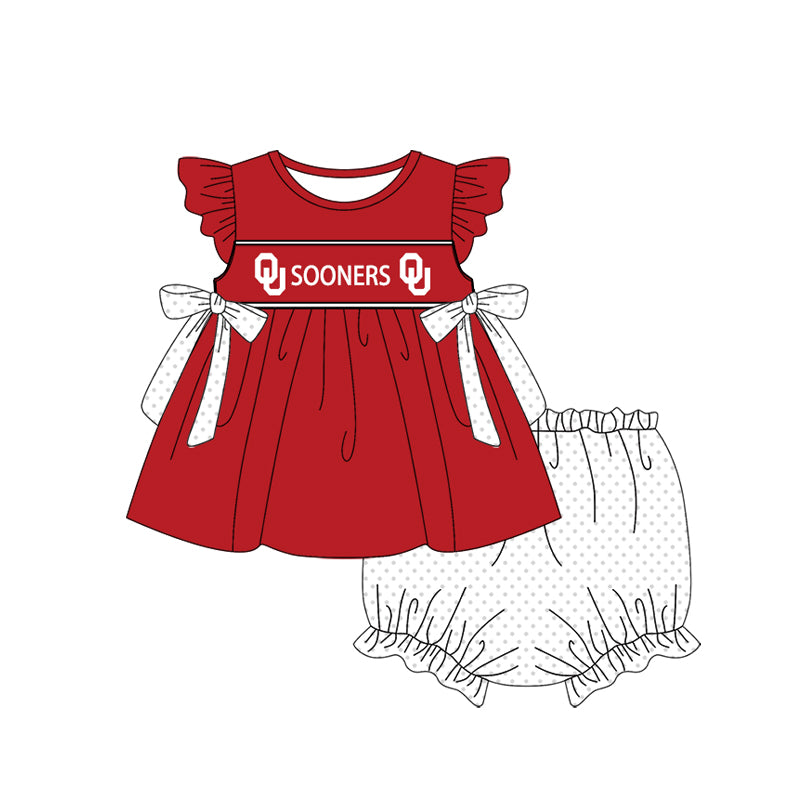 Custom Moq 3 Football Item Okla Homa Sooners Red Sibling Clothes