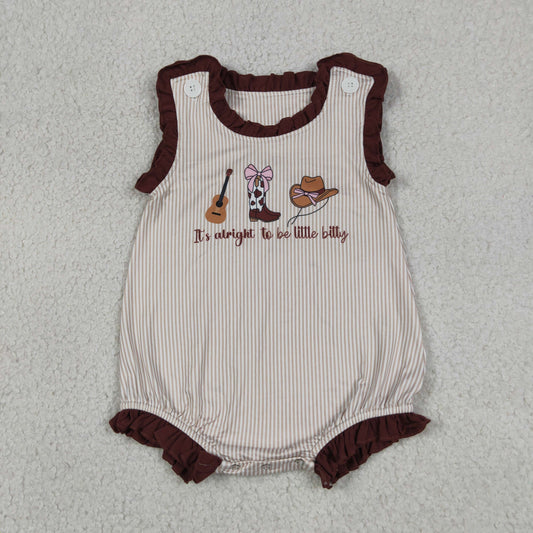 SR3336 it's alright to be little butty sleeveless girls romper