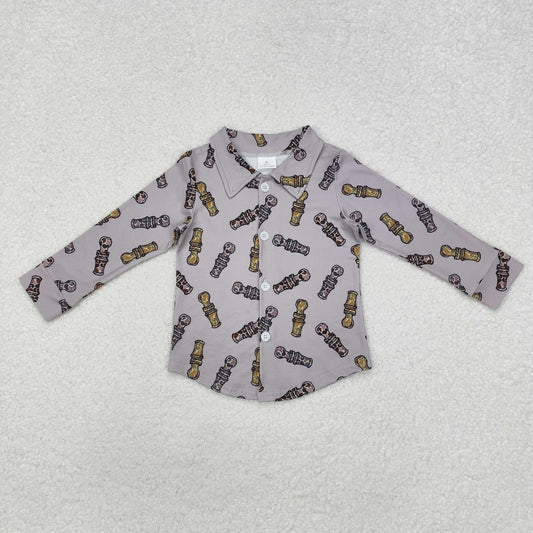 BT0886 camo duck call grey long sleeve boys top