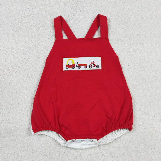 Embroidery SR2849 Cartoon Toy Red Boys Romper