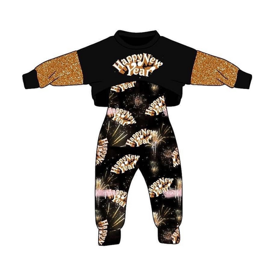 custom S 9.13  Black long sleeve jumpsuit set