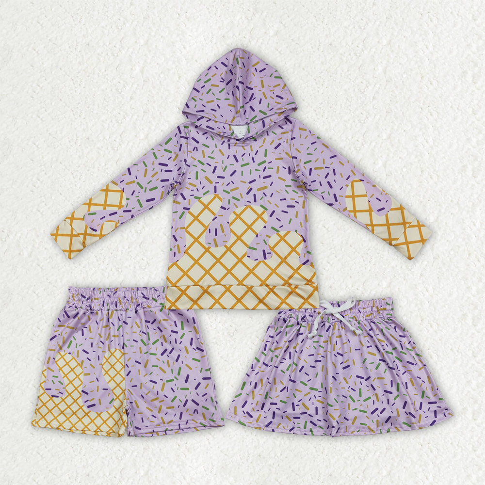 Purple Sprinkles Style Top/Shorts/Skorts Sibling Clothes RTS