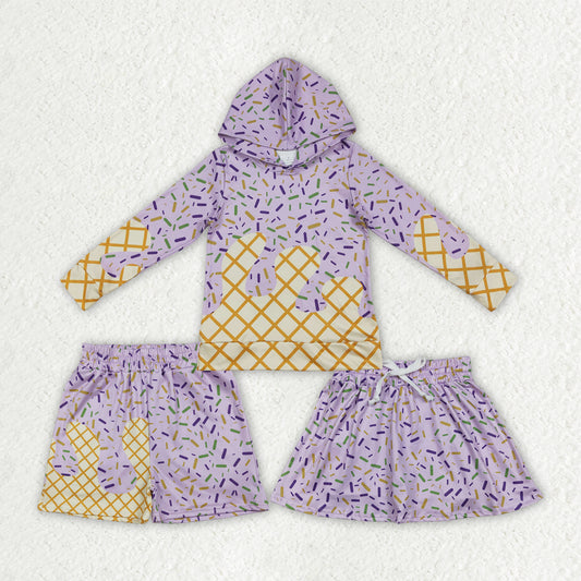 Purple Sprinkles Style Top/Shorts/Skorts Sibling Clothes RTS