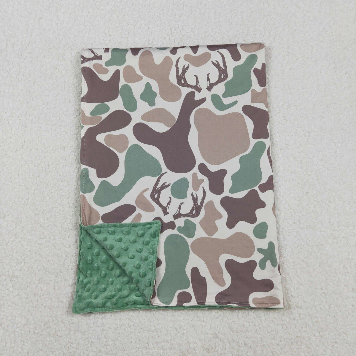 BL0226 hunting camo deer green baby blanket