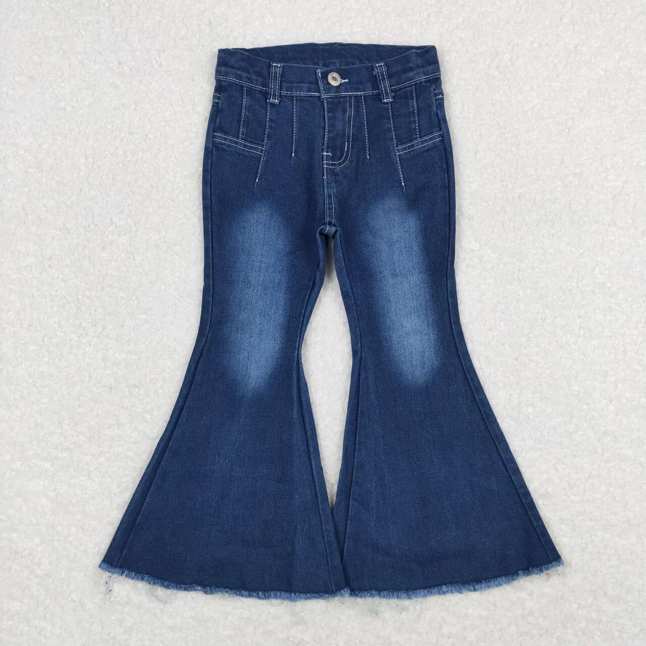 P0457 blue tassels denim pants girls jeans