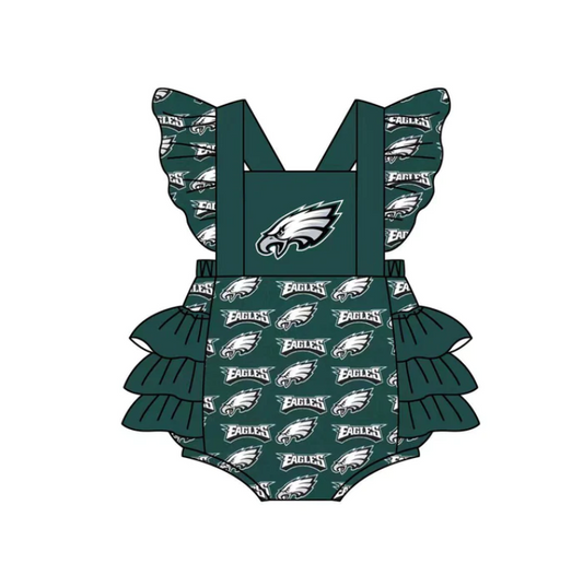 Custom S 10.3 Eagle flutter sleeve girls romper