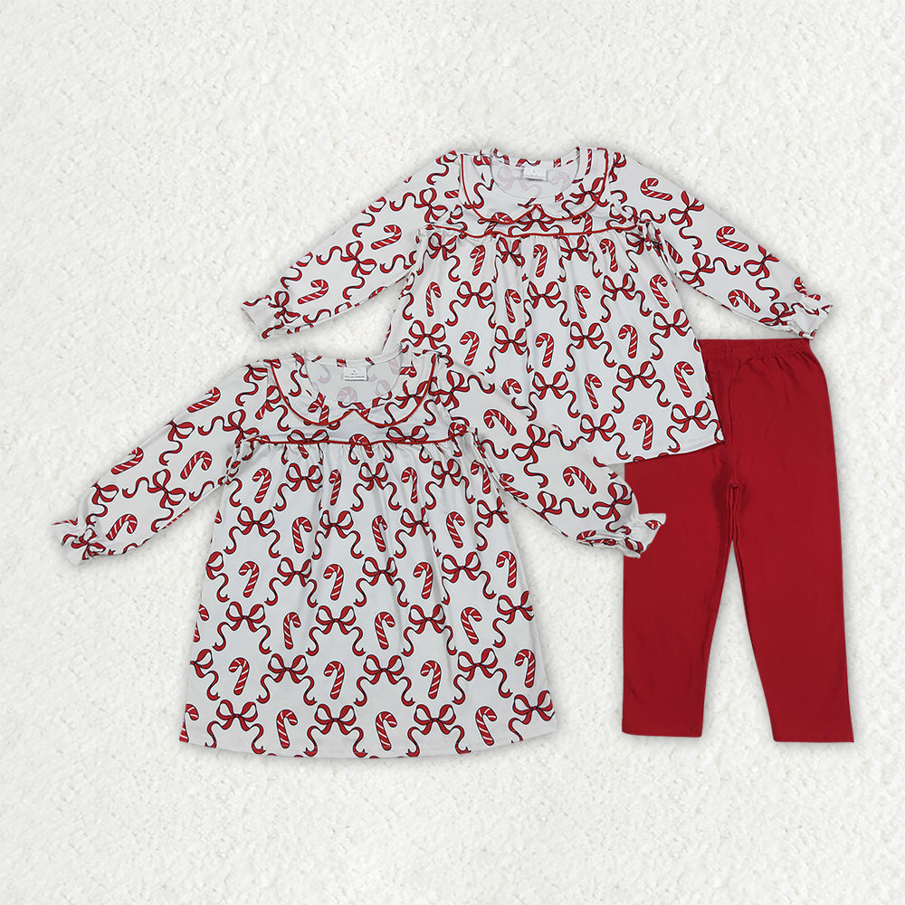 Christmas cane candy dress/set RTS Sibling Clothes