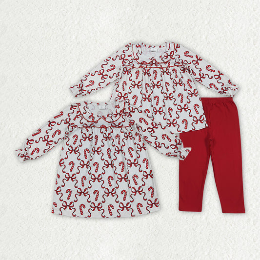 Christmas cane candy dress/set RTS Sibling Clothes
