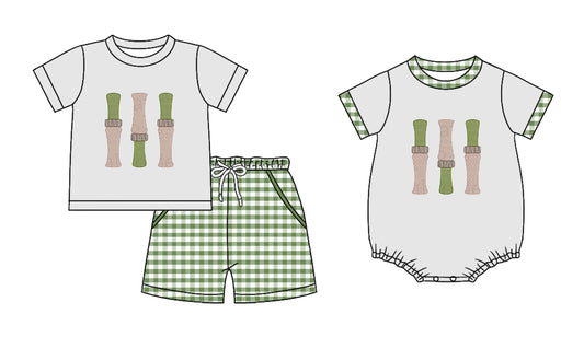 custom moq 5 Duck Call Set/Romper Sibling Clothes