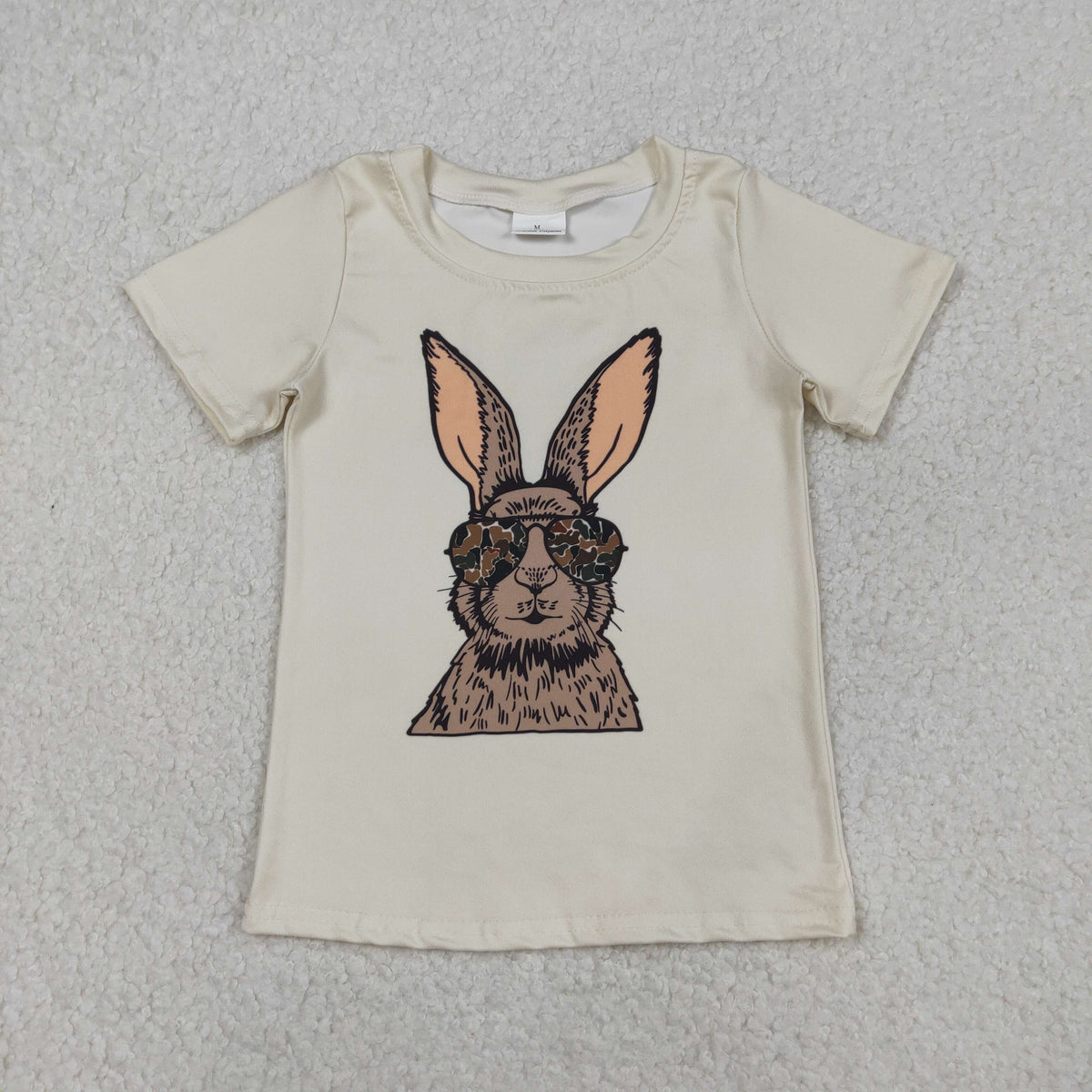 BT1414 Easter Camo Bunny Rabbit Short Sleeve Boys Top