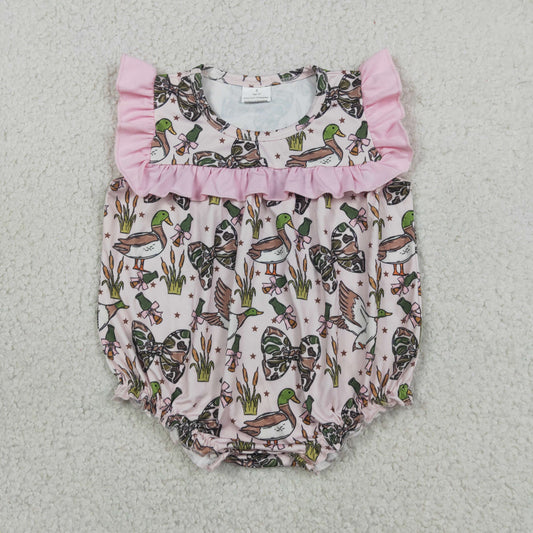 SR4160 Camo Bows Mallard Girls Romper