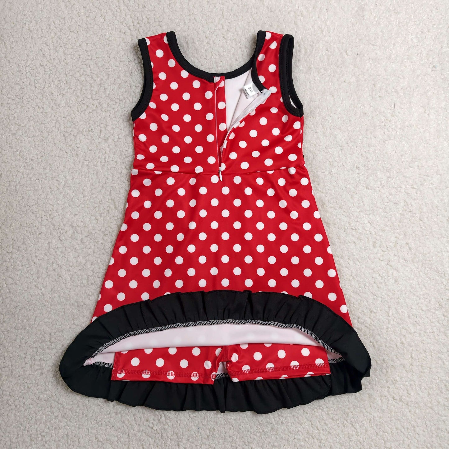 GSD4128 Yoga Red Dot Skorts Girls Dress