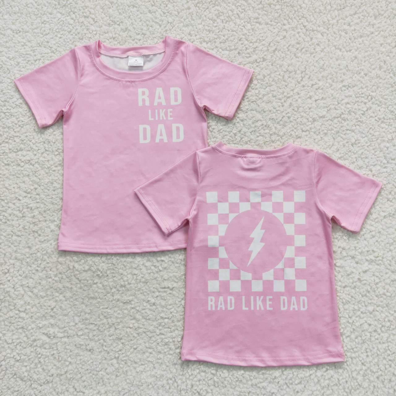 GT0309 Rad like dad pink short sleeve girls top